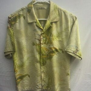 Tropical Leaf Print Short Sleeve Shirt